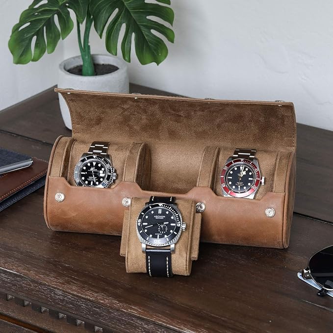 HELMDY Watch Roll Travel Case for Men and Women - Stellmor