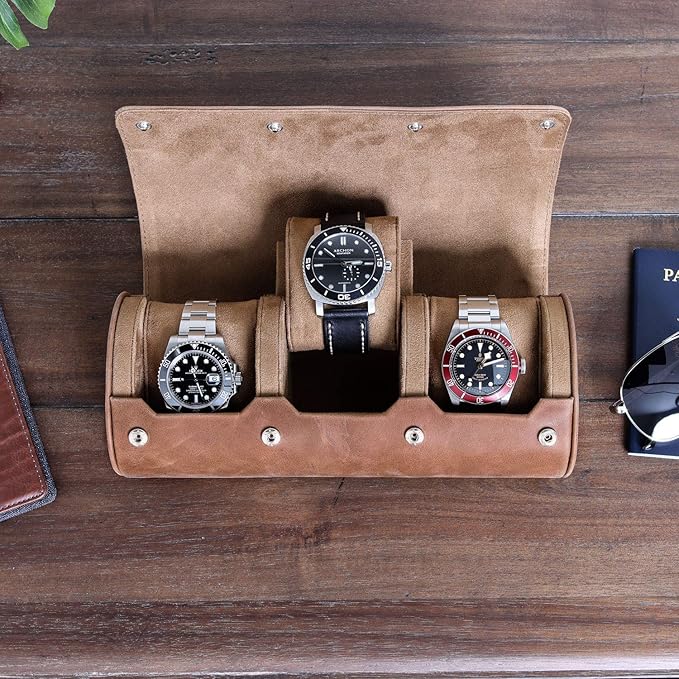 HELMDY Watch Roll Travel Case for Men and Women - Stellmor