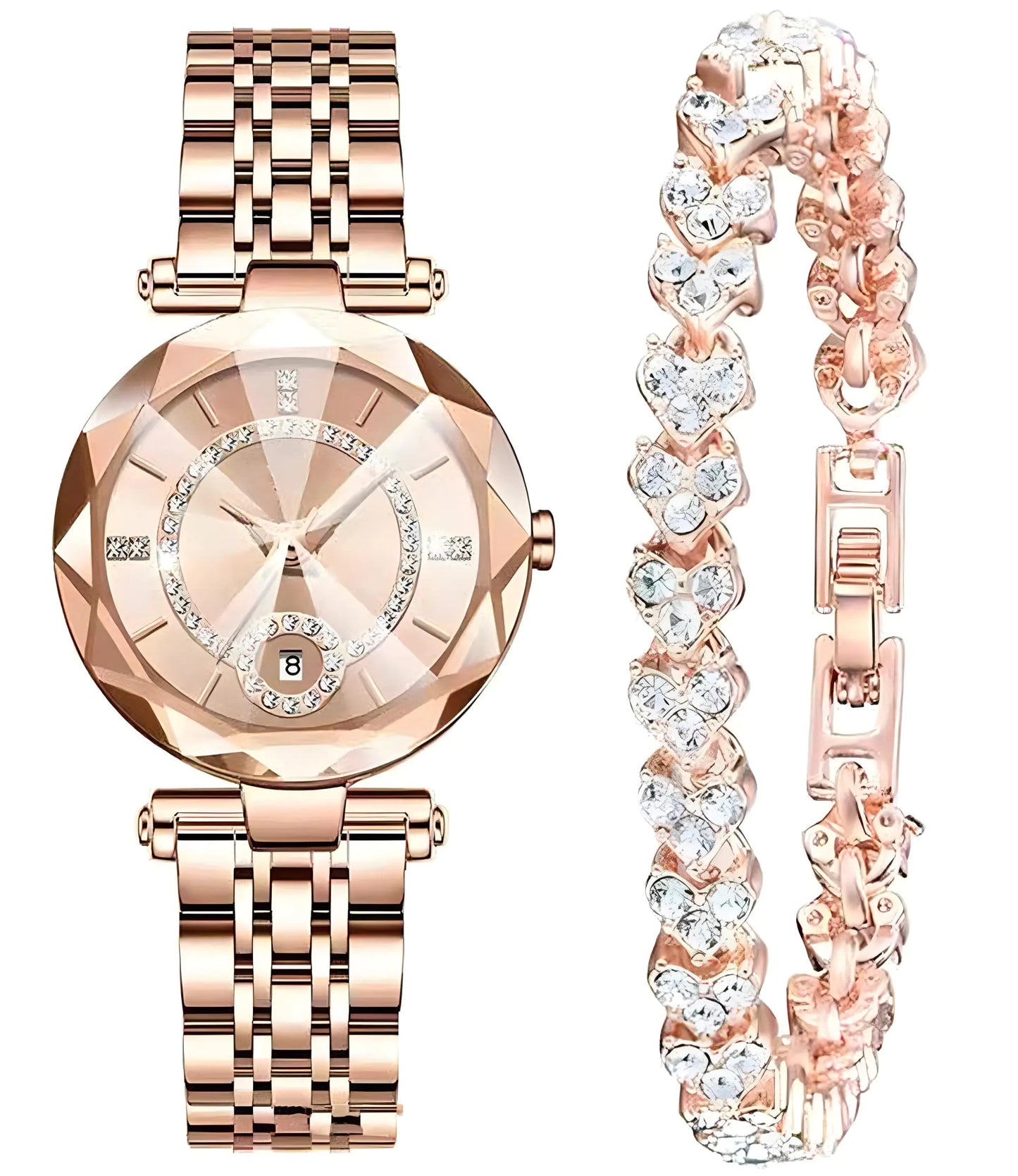 Women Watches with Bracelet Rose Gold (Rose Gold) - Stellmor