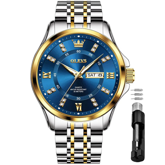OLEVS Blue Diamond Men's Business Watch - Stellmor
