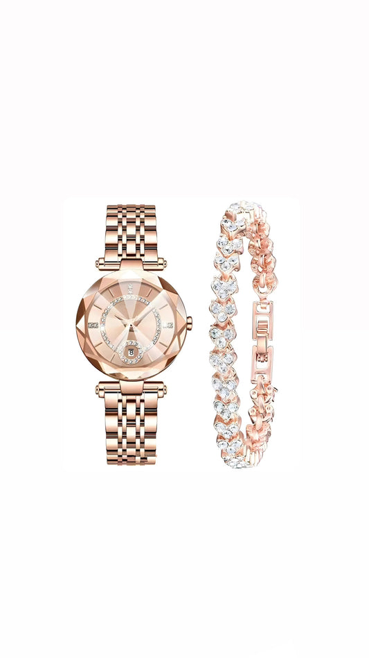 Women Watches with Bracelet Rose Gold (Rose Gold) - Stellmor