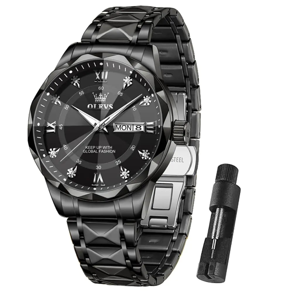 OLEVS Men's Diamond Luxury Quartz Watch - Stellmor