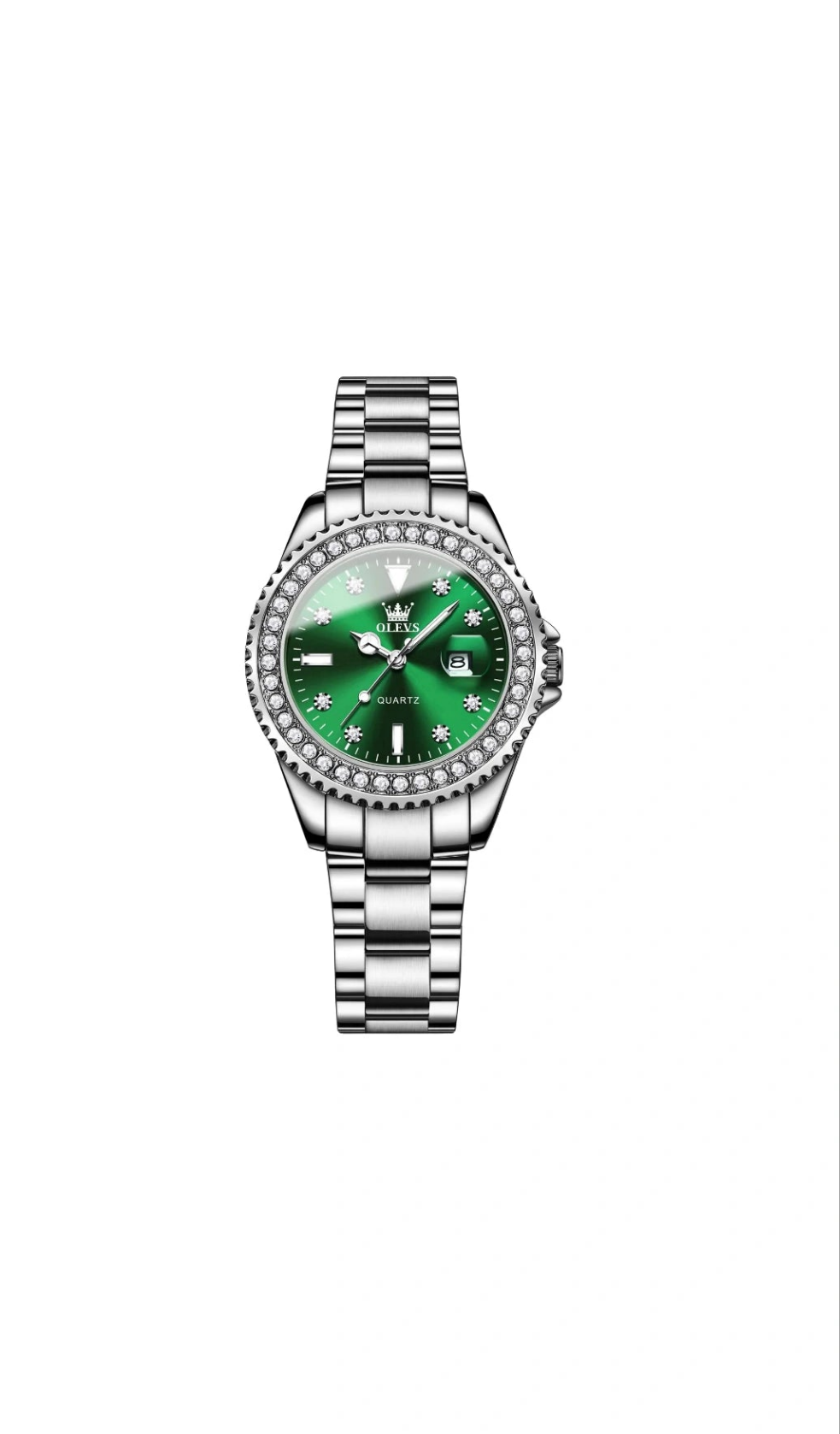 OLEVS Watches for Women Diamond Luxury Dress Silver - Stellmor