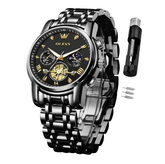 OLEVS Men's Stainless Steel Chronograph Quartz Watch - Stellmor