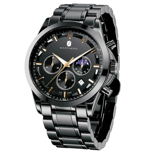 SAPPHero Elegant Men's Stainless Steel Chronograph Watch - Stellmor