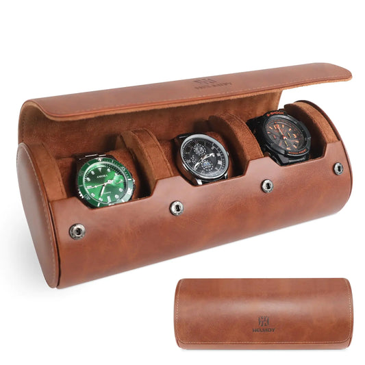 HELMDY Watch Roll Travel Case for Men and Women - Stellmor
