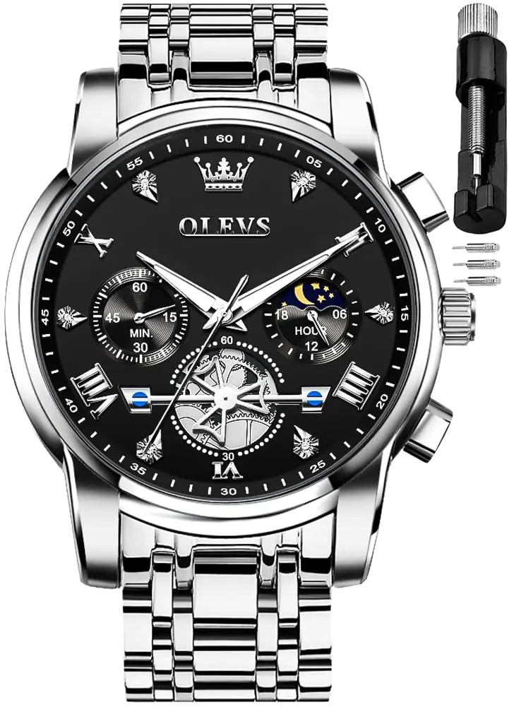 OLEVS Men's Luxury Chronograph Stainless Steel Watch - Stellmor