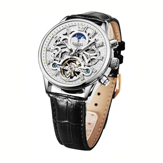 OLEVS Men's Automatic Moon Phase Watch - Stellmor