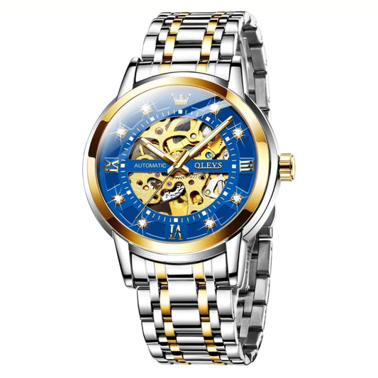 OLEVS Luxury Skeleton Diamond Automatic Men’s Watch - Stellmor